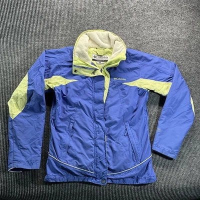 Columbia Whirlibird Chaqueta Mujer Mediana Azul Verde Intercambio Esquí Nieve Abrigo Foto 1 de 4