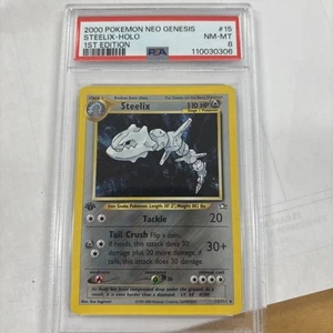 Pokemon Neo Genesis Steelix Holo 1st Edition 15 PSA 8 - Picture 1 of 2