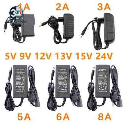 Alimentatore Universale 12V DC 12V 5V 6V 9V 10V 15V 24V 1A 2A 3A 5A 6A 8A Trasfo - Image 1 of 4