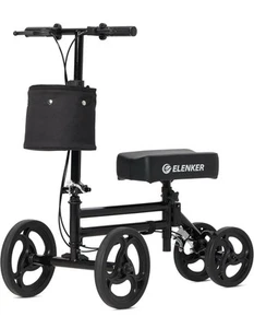 ELENKER Deluxe Steerable Knee Walker Medical Aid Scooter for Foot Injuries - Picture 1 of 6
