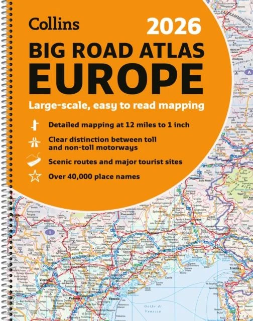 Collins 2026 Big Road Atlas Europe by Collins Maps Spiral bound - Image 1 of 1