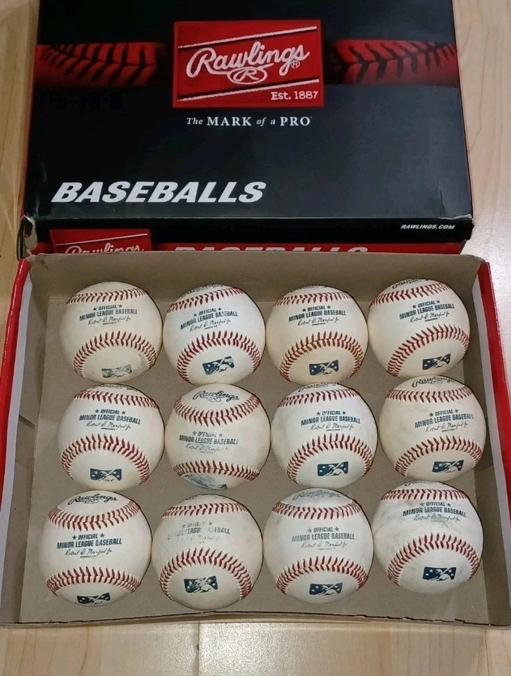 Rawlings Béisbol Oficial Ligas Menores MiLB Caja de 12 Pelotas 2024 Foto 1 de 3
