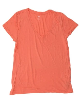 GAP Womens T-Shirt Top UK 14 Large Orange Cotton BX17 - Image 1 of 4