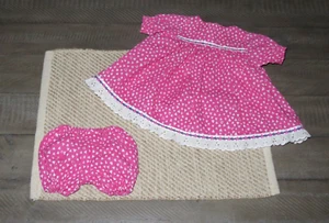 Handmade Doll Clothes for 18" - 20" Baby Dolls - "Cheerful Girl" Pink Dress Set - Picture 1 of 5