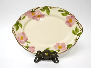 Plato ovalado mediano Inglaterra loza rosa desierto franciscano 14,5" x 10,5" - Imagen 1 de 7