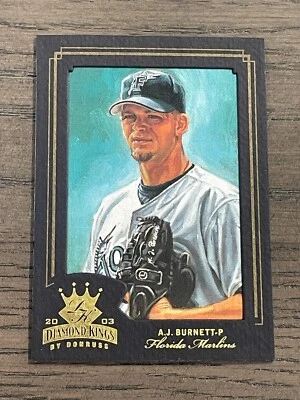 2003 Diamond Kings Gold Foil A.J. Burnett #101   Florida Marlins /100 - Image 1 of 2
