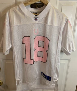 Peyton Manning Football jersey girls large 14-16 Reebok pre-owned - Picture 1 of 4