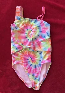 Wonder Nation Girl's Tie-Dye Multicolor One Piece Swimsuit Size: XS (4-5) - Picture 1 of 8