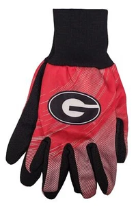 WinCraft  Two Color Grip Palm Halftone Utility Work Gloves (Georgia Bulldogs) - Picture 1 of 1