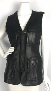 DONNA KAREN DEER SKIN VEST - Picture 1 of 9