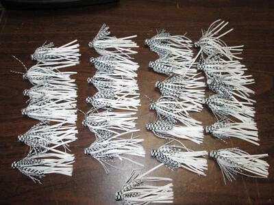 25 - QUICK CHANGE SILICONE RUBBER SKIRTS - 2 1/2" LONG -WHITE AND BLACK - Image 1 of 4