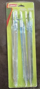 Coleman 12 Inch Steel Tent Stakes 4 Pack New Old Stock - Picture 1 of 5