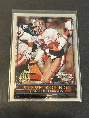 1996 Topps Chrome Steve Young #130 San Francisco 49ers QB NFL - Image 1 of 2