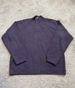 Tommy Bahama Pullover Viertelreißverschluss Herren lila Stehkragen Größe Large " - Bild 1 von 8