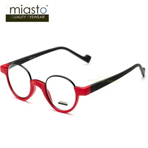 MIASTO "CIAO" GAFAS DE LECTURA PEQUEÑAS REDONDAS MITAD "TOP RIMLESS" + 2,50 ROJO MATE - Imagen 1 de 4