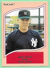 1990 ProCards  Class AA Baseball Wade Taylor #20 Albany Yankees