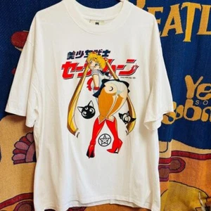 Remake Sailor Moon Anime Manga White T shirt Classic style vtg NH15990 - Picture 1 of 2
