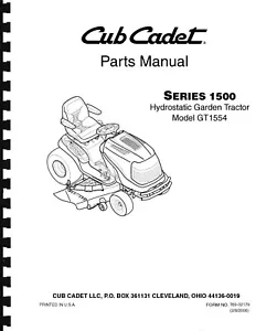 Cub Cadet Ricambi Manuale Modello n. GT 1554 - Foto 1 di 1