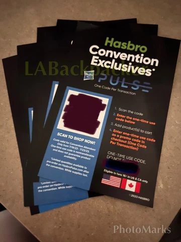 🔥 SDCC 2023 Hasbro Pulse QR Code ONLY Comic Con 1 Time Use Emailed to YOU TODAY Cover
