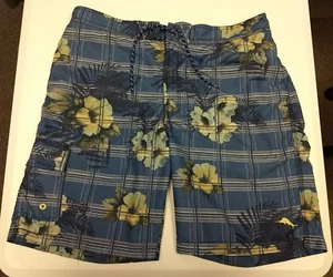 Tommy Bahama Men's Blue Floral Swim Trunks Size XL Extra Large Swimwear - Picture 1 of 3