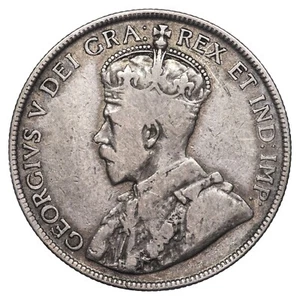 Canada 50 cents 1919 Terre-Neuve George V Argent KM.12 pièce monnaie canadienne - Imagen 1 de 2