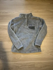 PATAGONIA KIDS GIRLS QUARTER SNAP PULLOVER size XL/14, Grey, Great Condition - Picture 1 of 3