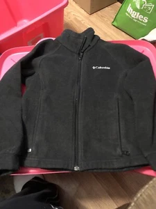Columbia Kids Black Fleece Full Zip Jacket Size 7/8 - Picture 1 of 7