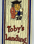 Menu restaurant années 1980 Toby's Landing On Lake Genève Oakdale St Paul Minnesota