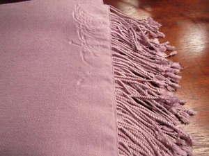 Grande impacco pashmina lilla - con frange - bellissimo - Foto 1 di 3