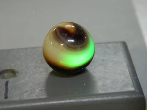 Akro Agate Corkscrew Marble UV GLOW Lot of 2 approx 5/8" & 11/16"   R9 - Picture 1 of 8