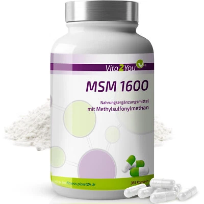 Vita2You MSM 1600 - 365 capsule - metilsulfonilmetano - zolfo - alto dosaggio