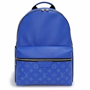 Louis Vuitton Backpack Bag Discovery M31026 Monogram Blue Taiga Purse Auth New - Picture 1 of 11