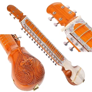 Esraj With Bow-Premium  Quality, Gear Tuning, 4 Main String, 15 Sympathetic Stri - Picture 1 of 13