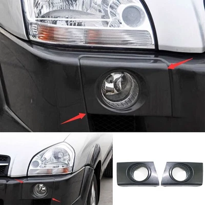 Cubierta de luz antiniebla para parachoques delantero negro mate para Hyundai Tucson 2005-2009 Foto 1 de 4