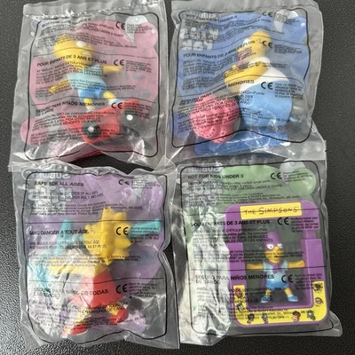 Vintage Sealed 1997 The Simpsons Subway Kids Pak Set of 4 Bart Lisa Homer - Image 1 of 4