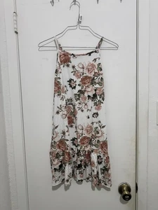 MRT 1030 Größe S Damen mehrfarbig Blumenmuster leichtes Cami fließendes Maxi Sommerkleid - Bild 1 von 3