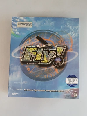 FLY! (Terminal Reality 1999) Flight Simulation PC Game CD-ROM ~ Sealed Big Box - Image 1 of 4