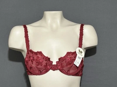Sujetador Wacoal Balconette Talla 32B Rusa Bordada Flores Sin Forro Con Aros  Foto 1 de 4