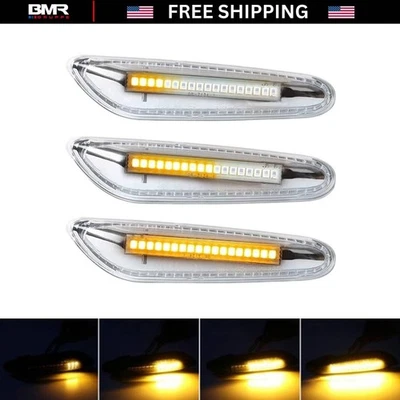 LED Sequential Turn Signal Blinker Side Marker for BMW E60 E81 E82 E92 E93 E46 - Image 1 of 4