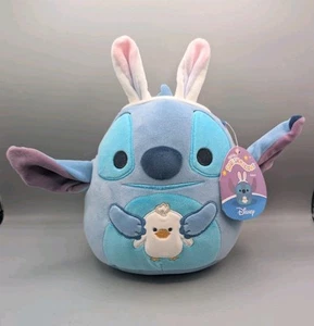 Squishmallow Kellytoy Plüsch Disney Stitch mit Hasenohren 8 Zoll Ostern 2024 Neu mit Etikett - Bild 1 von 7