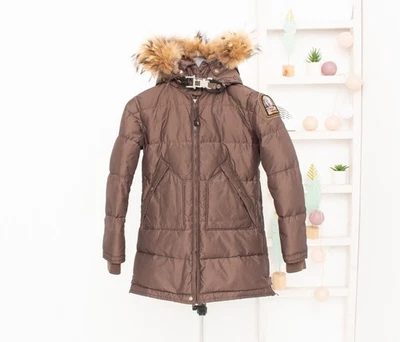 PARAJUMPERS Plumón Parka Chaqueta Marrón Piel de Coyote Con Capucha Niñas Abrigo Puffer 10 Años Foto 1 de 4