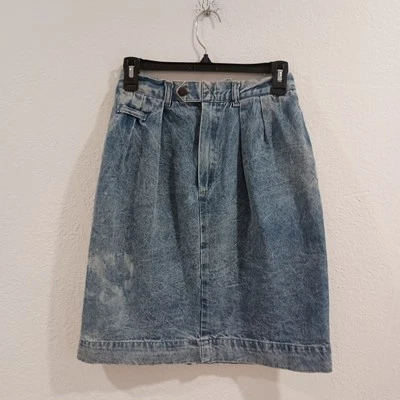 Falda vaquera vintage Sasson lavado blanqueador, talla 10 Foto 1 de 4