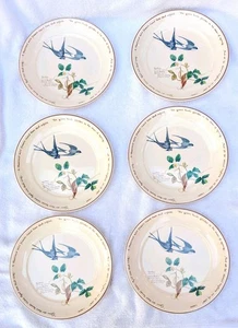 6 platos de postre de ensalada de colección Noritake Irlanda DIARIO DEL PAÍS DE UNA DAMA EDUARDIANA  - Imagen 1 de 7