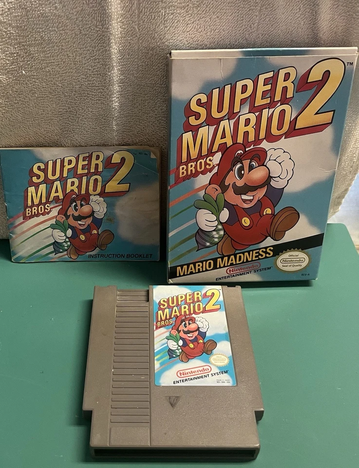 Super Mario Bros. 2 Nintendo NES Complete In Box Game Tested Authentic - Image 1 of 3