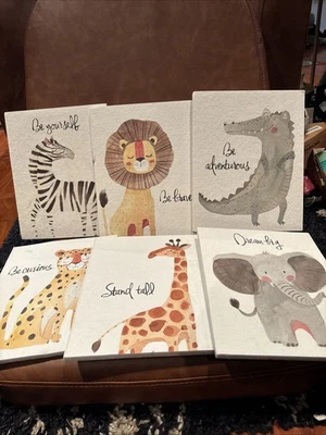 Набор из 6 клейких настенных украшений для детской комнаты сафари - Изображение 1 из 2