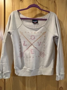 Vintage Woman's Junk Food Love Always Sweatshirt/Long Sleeve Top - Picture 1 of 4