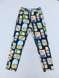 Authentic Lucy & Yak Ladies Jeans Size 8 W26 L30 Long Fruit Print Funky Pattern - Picture 1 of 10