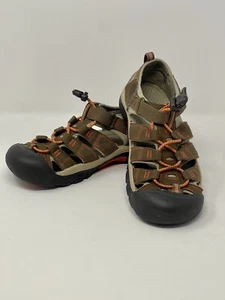 Keen Sandles Youth Size 4 Waterproof Sport Hiking Shoes Brown Orange - Picture 1 of 11