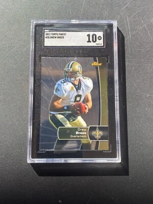 Drew Brees 2012 Topps Finest Card New Orleans Saints #30 SGC 10 - Image 1 of 2