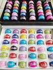 Wholesale 100Pcs Mixedlots Cute Cartoon Ring Kids Resin Rings Party Gift Jewelry
